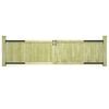 vidaXL Sodo vartai, 2vnt., 300x75cm, impregnuota pu&scaron;ies mediena
