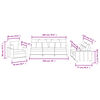 vidaXL Sofos komplektas su pagalvėmis, 3 dalių, kreminis, audinys