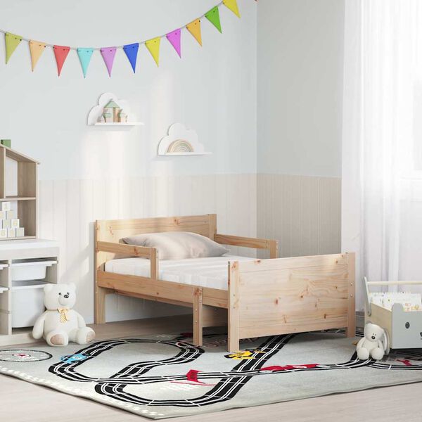 vidaXL Lovos rėmas su čiužiniu Ruda 80 x 200 cm Kietos pu&scaron;ies mediena