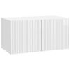 vidaXL Sieninė TV spintelė Itin blizgi balta 59,5 x 31 x 30 cm