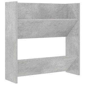 vidaXL Sieninė spintelė batams, betono pilkos spalvos, 60x18x60cm, MDP