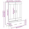 vidaXL Auk&scaron;tas spintelė Amatininkų ąžuolas 69,5 x 31 x 115 cm