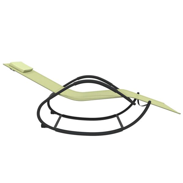 vidaXL Supamas saulės gultas, kreminės spalvos, plienas ir tekstilenas