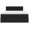 vidaXL Lova su daiktų laikymo vieta ir čiužiniu Juoda 140 x 200 cm