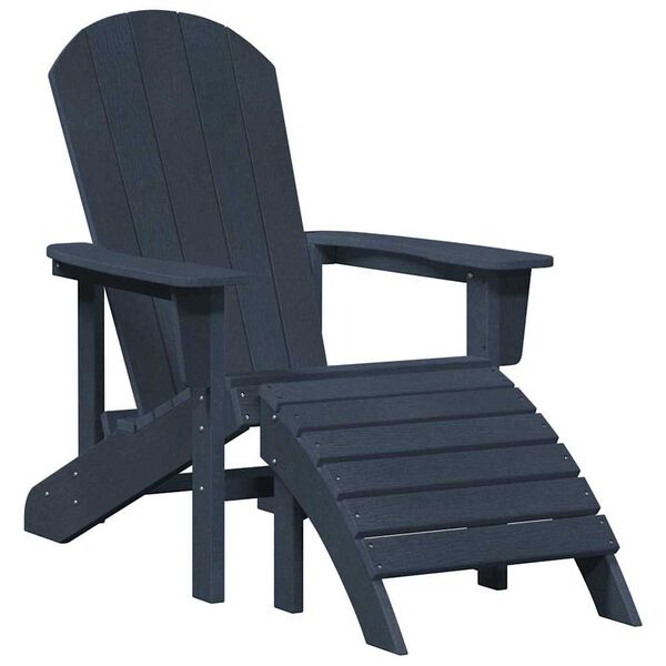 vidaXL Adirondack kėdė Jūrinė mėlyna 82 x 74 x 92 cm HDPE