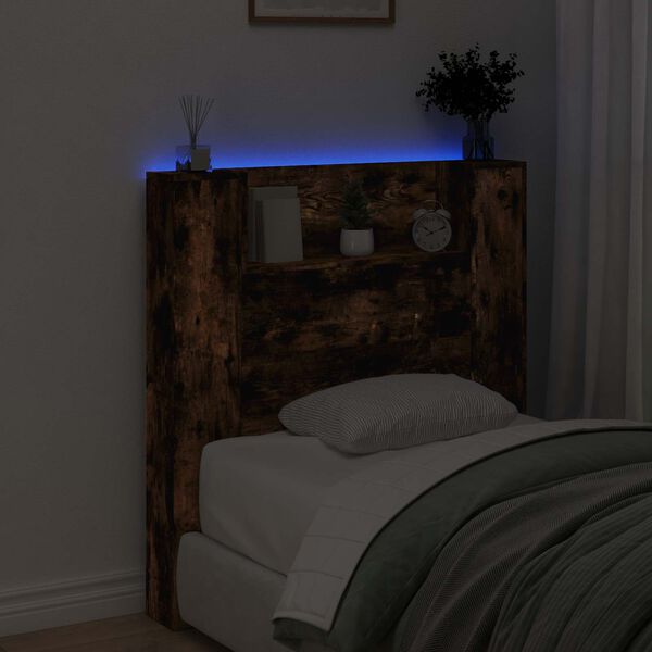 vidaXL Galvūgalis su lentyna Rūkyta ąžuolas 100 x 16,5 x 103,5 cm