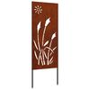 vidaXL Sodo privatumo ekranas &bdquo;Fretwork&ldquo; Rūdijanti 50 x 140 cm