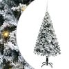 vidaXL Dirbtinė Kalėdų eglutė Balta 150 cm PVC ir Plienas ir Plastikas