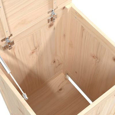 vidaXL Skalbinių dėžė, 44x44x76cm, pušies medienos masyvas