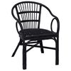vidaXL Susilankstantis krėslas Juoda 58 x 60 x 81 cm Ratanas