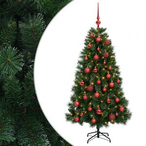 vidaXL Dirbtinė kalėdinė eglutė su žaisliuku 120 cm 150 LED