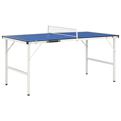 vidaXL Stalo teniso stalas su tinklu, mėlynas, 152x76x66cm, 5 pėdų