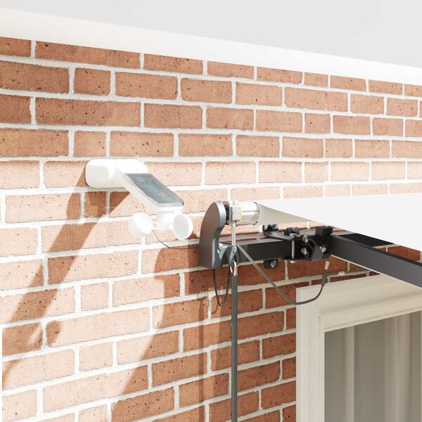 vidaXL Skėtis Audinys su Balta 300 x 250 cm Poliesteris