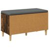 vidaXL Koridoriaus suolas su pagalve Rūkyta ąžuolas 80 x 38 x 46 cm