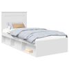vidaXL Lovos rėmas Balta 100 x 200 cm Kietos pu&scaron;ies mediena
