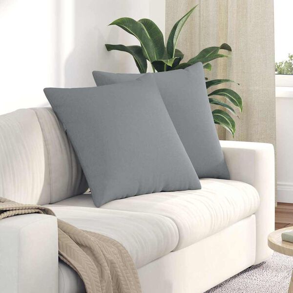 vidaXL Sofa Pagalvės 2 pcs Šviesiai pilka 80 x 80 cm audinys