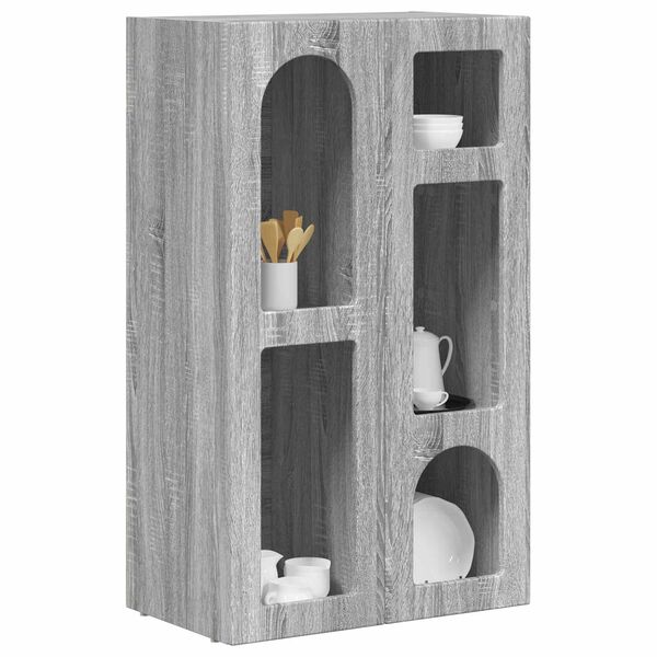 vidaXL Kabalas Pilkas Sonoma 59 x 35 x 100,5 cm Apdirbta mediena