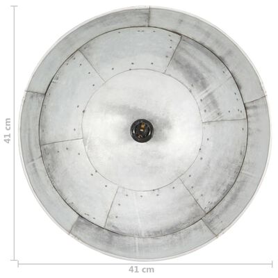 vidaXL Pakabinamas šviestuvas, sidabrinis, 41cm, 25W, apskritas, E27