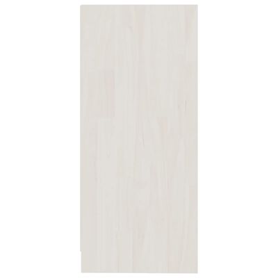 vidaXL Šoninė spintelė, balta, 35,5x33,5x76cm, pušies medienos masyvas