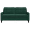 vidaXL Dvivietė sofa, tamsiai žalios spalvos, 140cm, aksomas
