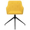 vidaXL Pasukamos valgomojo kėdės, 6vnt., geltonos, audinys