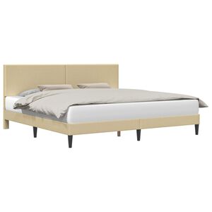 vidaXL Lovos rėmas su galvūgalio &Scaron;viesiai žalia pilka 200 x 200 cm