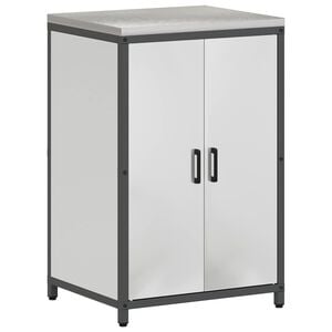 vidaXL Virtuvės Saugojimo Spintelė HATTEM Sidabrinė 60 x 50 x 92 cm