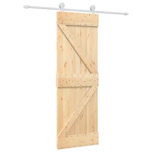 vidaXL Slankios durys 70 x 210 cm Natūrali ir Balta