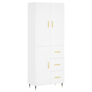 vidaXL Komoda, baltos spalvos, 69,5x34x180cm, apdirbta mediena