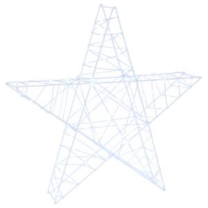 vidaXL 3D Kalėdų žvaigždė 120 LED &Scaron;alta balta 55 x 53,5 x 10 cm