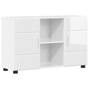 vidaXL Kabalas FLORIN 88,5 x 30,5 x 55,5 cm Auk&scaron;tai blizganti balta