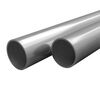 vidaXL Nerūd. plieno vamzdžiai, 2vnt., 2m, skersm. 42x1,8mm, V2A, apv.