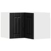 vidaXL Sieninis kampinis kabinetas LUCCA Juoda 57 x 57 x 40 cm