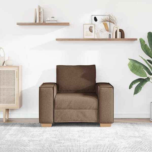 vidaXL Sofa-kėdė, ruda, 100x78x84 cm, audinys