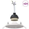 vidaXL Spotlight'ai su prožektoriais 24 pcs Balta 9 x 9 cm metalas