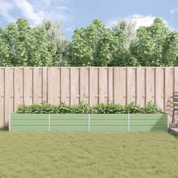 vidaXL Lovelis Pastelinė žalia 195 x 100 x 45 cm Cinkuota plienas