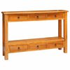 vidaXL Konsolinis stalas su stalčių Natūrali 115 x 32 x 76 cm