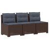 vidaXL 3-vietė sodo sofa su pagalvėlėmis, Rattan i&scaron;vaizda PP Ruda