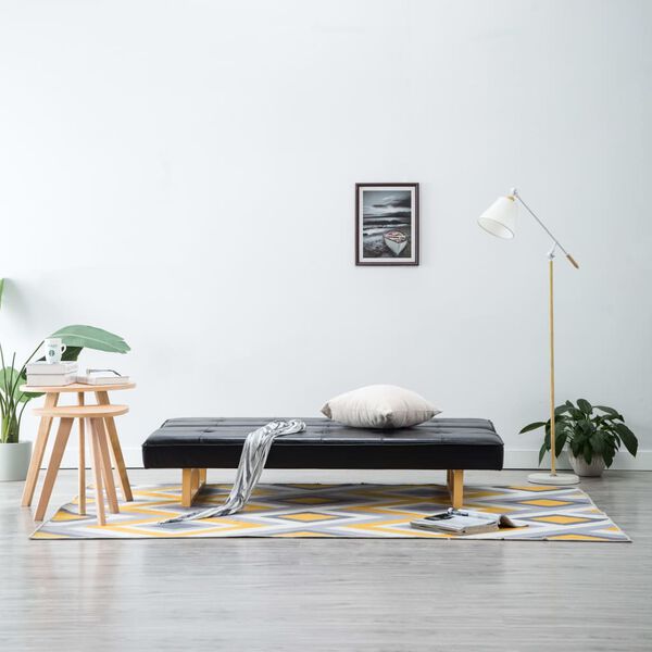 vidaXL Sofa-lova, dirbtinė oda, juoda