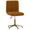 vidaXL Pasukamos valgomojo kėdės, 2vnt., rudos spalvos, aksomas
