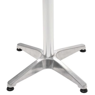 vidaXL Sodo stalas, sidabrinės spalvos, 60x60x70cm, aliuminis