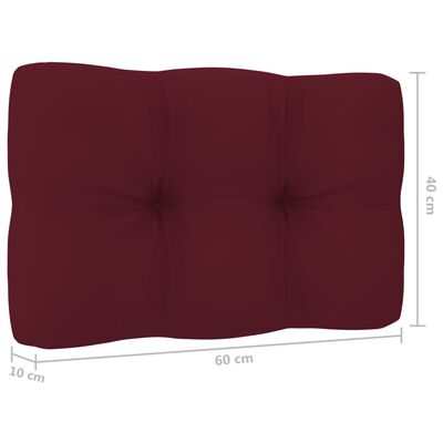 vidaXL Sodo kėdės su vyno raudonomis pagalvėlėmis, 2vnt., pušis