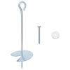 vidaXL Žemės inkaras 10 vnt. &Oslash;10 x 30 cm Cinkuotas metalas Sidabrinė