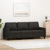 vidaXL Trivietė sofa, juodos spalvos, 180cm, audinys