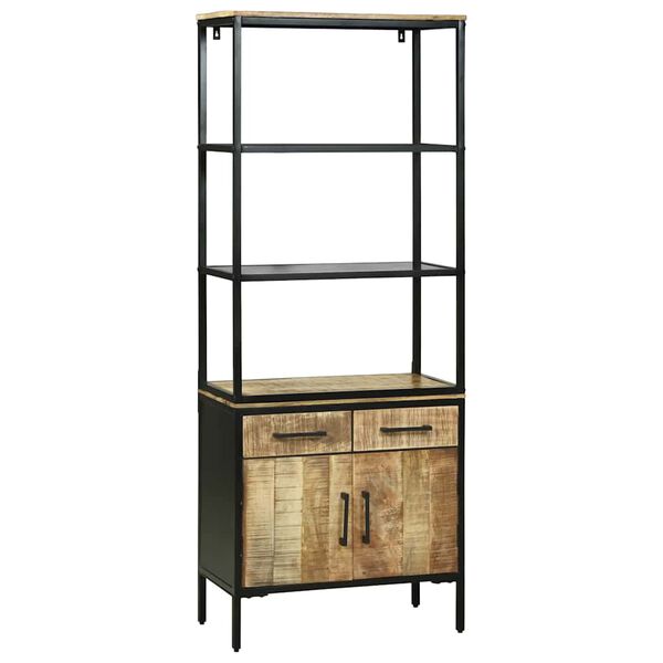 vidaXL Auk&scaron;tas spintelė Ruda 70 x 35 x 180 cm Kietas mango medis