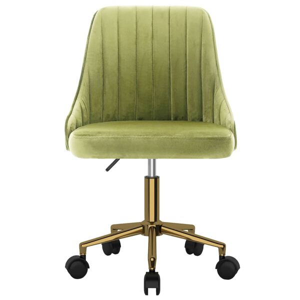 vidaXL Pasukamos valgomojo kėdės, 2vnt., &scaron;viesiai žalios, aksomas