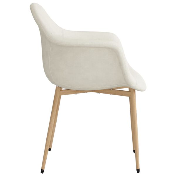 vidaXL Valgomojo kėdė, kreminės spalvos, audinys