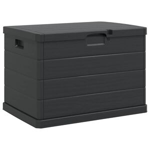 vidaXL Sodo saugojimo dėžė Antracitas 77,5 x 54,5 x 53 cm Plastmasė