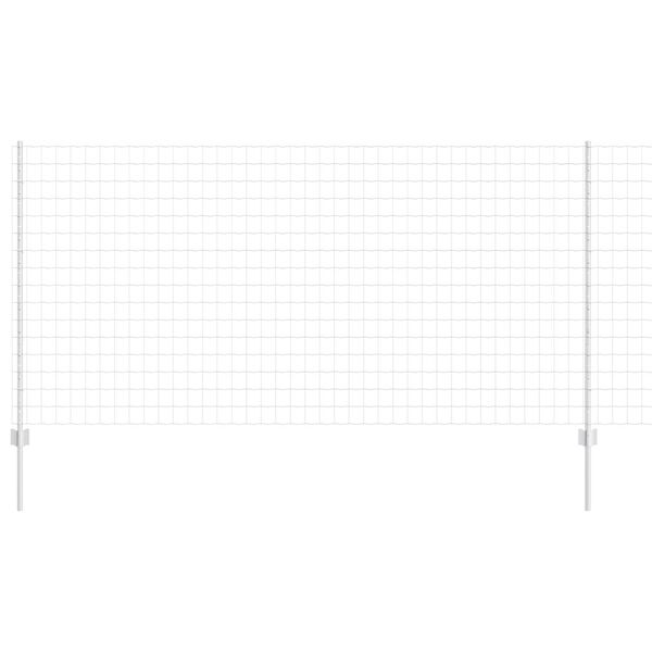vidaXL Tvora su stulpais Sidabro 1,2 x 10 m Plienas