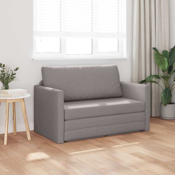 vidaXL Sofa lova 110cm Taupe audinys